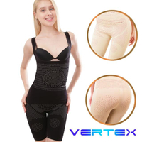 【VERTEX】遠紅外線電氣石能量極塑身短褲1入(黑/膚)