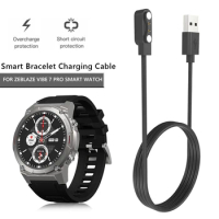 Magnetic Charger Cable Cord Multiple Protection USB 2 Pin Charging Cord 1M Smart Bracelet Charging Cable for Zeblaze Vibe 7 Pro