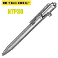 NITECORE NTP30 Titanium Bolt Action Tactical Pen Emergency Glass Breaker Self-defense Survival Tool Glass Breaker Writing Pen