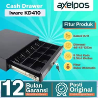 Cash Drawer Laci Kasir 5 Slot Iware KD-410 HITAM