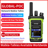 rugged 4g two-way radio ptt walkie-talkie sim card poc radio poc walkie talkie long range 5000km pair