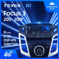TEYES X1 For Ford Focus 3 Mk 3 2011 - 2019 Car Radio Multimedia Video Player Navigation GPS Android 10 No 2din 2 din dvd