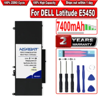 HSABAT 7400mAh Laptop Battery for DELL Latitude E5450 E5470 E5550 E5570 8V5GX R9XM9 WYJC2 1KY05 G5M10