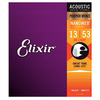 Elixir EXXF-16182 Nanoweb 磷青銅民謠吉他套弦