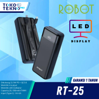 Robot RT25 / RT-25 Smart PowerBank Fast Charging 20.000mAh / 20000 MaH 22.5W 4 Port Output with LED 