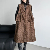 XITAO Vintage Sleeveless Casual Dress Fashion Patchwork Women Autumn Loose All-match Simplicity Street Wind Dress LYD1278