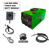 mesin las mig mma 130a las mig tanpa gas 800 watt