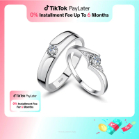 YOUNIQ Couple Diamond Adjustable Silver Rings