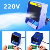 Solder Smoke Absorber Remover Fume Extractor Air Filter Fan For Soldering 220V With 5pcs Free Activated Carbon Filter Sponge