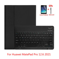 Detachable Bluetooth Keyboard Cover for New Huawei Matepad Pro 12.6" WGR-W19 W09 2021 Tablet Case Cloth Pattern PU Stand Shell