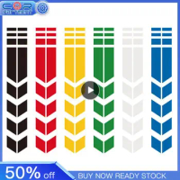 Colorful Arrow Stripe Sticker Motorcycle Fender Paste Waterproof Oilproof Reflective Arrow Decal Stickers Decor Accessories