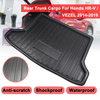 Cargo Liner For Honda HR-V Vezel HRV 2014 -2019 Boot Tray Rear Trunk Cover Matt Floor Carpet Mat Kick Pad Mud Non-slip Anti Dust