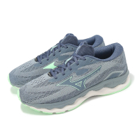 MIZUNO 美津濃 慢跑鞋 Wave Serene GTX 男鞋 灰藍 綠 防水 緩衝 運動鞋 美津濃(J1GC2460-51)