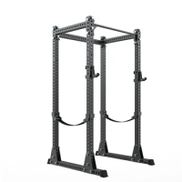 Equipment weightlifting strength training power cages squat rack with J hook power rack bench