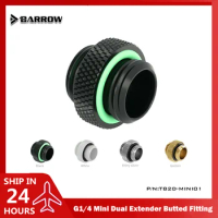 Barrow Mini Dual Extender Butted Fitting M-M Male-Male G1/4" For Pump Combine Reservoir Valve 4 Colors TB2D-MINI01