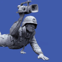 1/35 War Reporter, Resin Model figure soldier, GK, Military themes, Unassembled and unpainted kit