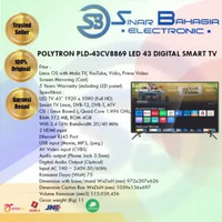 POLYTRON PLD-43CV8869 LED 43 DIGITAL SMART TV (NEW KHUSUS BANDUNG)