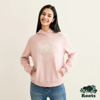 【Roots】Roots 女裝-經典傳承系列 海狸刷毛連帽上衣(粉色)