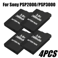 4/3/2/1PCS Battery For SONY PSP2000 PSP3000 PSP2000 3000 S110 PlayStation Portable Gamepad For Sony 2400mAh Lithium Rechargeable