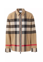 Burberry Burberry Exaggerated Check Wool Cotton 襯衫(杏色)