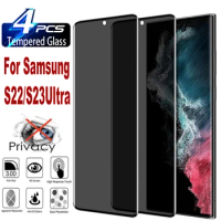 2/4Pcs Anti Spy Tempered Glass For Samsung Galaxy S22 S23 Ultra S24 S21 Ultra Plus Screen Protector Privacy Glass