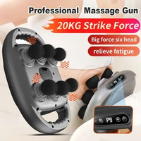 Electric Professional 6 Head Massage Gun Deep Muscle Massager Body Relaxation High Frequency Vibration Fascial Gun Fitness