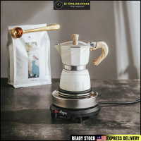 ZPLUS Express Coffee Pot Moka Pot Coffee Maker with Stove 3-6 cups Aluminum Stove Top Espresso Maker
