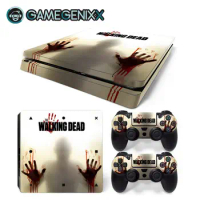 GAMEGENIXX Skin Sticker Bloody Protective Decal Removable Cover for PS4 Slim Console and 2 Controllers
