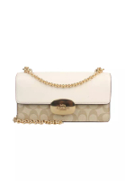 Coach COACH ELIZA Women's Light Khaki and White Classic Lock Crossbody Bag