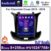 9.7” Android 13 For Chevrolet Cruze 2015 - 2018 Car Radio Multimedia GPS Navigation Wireless Carplay Screen Buletooth 4G WIFI