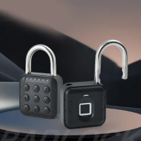 Smart Biometric Fingerprint Smart Door Lock Keyless Quick Unlock Anti Theft Padlock IP67 Waterproof Home Travel Security