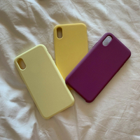 【黃紫色】新款液態手機殼藝術簡約設計iphone蘋果保護殼8plus