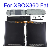 For XBOX 360 Fat Console Housing House Shell Have Logo Full Housing Case For XBOX360 Fat Console Black White Color