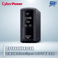昌運監視器 CyberPower CP1000AVRLCDA 1000VA 120V 在線互動式Intelligent LCD不斷電系統