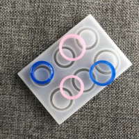 1pc Different Size Circle Rings Silicone Mold UV Epoxy Resin Pendant Craft Mould For Ring Jewelry Making tool