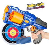 2020 New Arrival Rotate Barrel Manual Soft Bullet Gun Suit for Nerf Bullets Toy Pistol Gun Dart Blaster Toys for Children