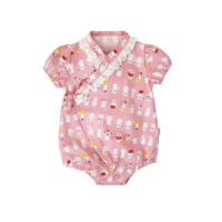 【Baby童衣】任選 寶寶和服造型三角包屁衣 80070(粉色白熊)