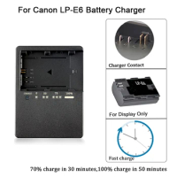 LC-E6 Battery Charger For Canon EOS 5DS 70D 60D 7D 5D2 5DMark II R6 R5 Camera LP-E6 LP-E6N LC-E6E LCE6E LCE6