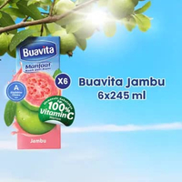 Buavita Jus Kemasan Rasa Buah Asli Jambu 245 mL [6 pcs]