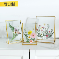DIY花藝活動沙龍手工材料包玻璃金屬相框創意壓花diy植物標本相框