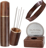 WDT Tool Espresso Machines Accessories - 54mm Dosing Funnel and Puck Screen 5×0.4mm Espresso Needle 