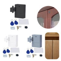 RFID Electronic Cabinet Lock Electronic Lock with 2 Key RFID Lock Electronic Cabinet Lock for Wooden Drawer Locker Cupboard