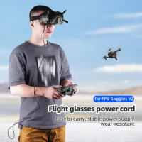 Power Supply Cable Goggles USB Type C Male to DC Male Fast Charge Power Cable Drone Accessories for DJI FPV Goggles V2 FPV