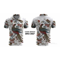 Kaos Jersey Cenderawasih Papua - Kerah Polo - Motif Batik - Emboss - Full Printing - BRSC1557