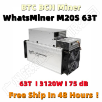 Ship Fast BTC BCH Miner WhatsMiner M20S 63T With PSU Better Than Antminer S9 S15 S17 S17 Pro T17 T17e S17e WhatsMiner M3 M21S