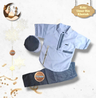 > FREE 1 TAS BELI 2 SETEL BAJU KOKO <Setelan baju Celana muslim koko kurta TQ kids anak laki katun P