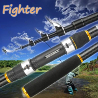 Telescopic Rock Fishing Rod 2.4m 2.7m 3m Carbon Fiber Spinning Fishing M Power Carp Feeder Rod Surf Fishing Tackle