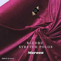 [0.5METER] Kain Bludru Polos Velvet Stretch - Original Import Kualitas Grade A - Lebar 1.7 Meter Mar