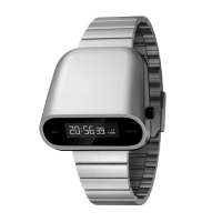 【Benlydesign】Stargazer觀星者 銀色款 白字 多功能 OLED顯示器 電子錶(S1000S-W-D)
