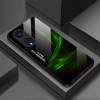 Suitable For [OPPO RENO 8T 5G] Gradient Metallic Paint Glass Phone Case Cover, New Simple, Fully Sho